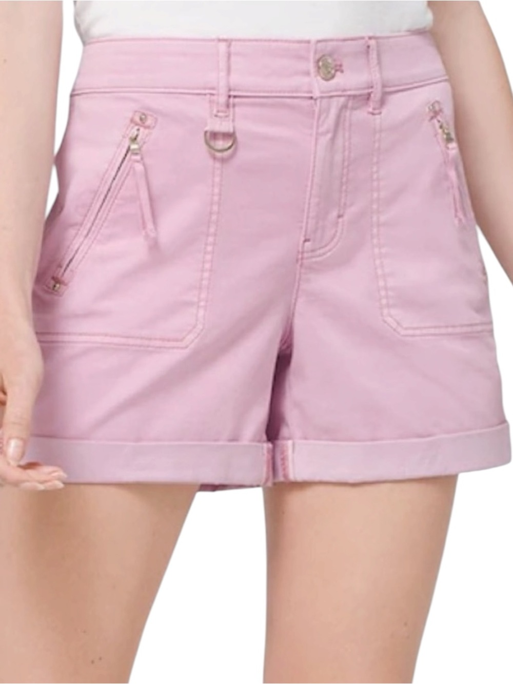 WHBM White House Black Market Pret-a-Play Mid-Rise Lavender Pink Shorts Size 14